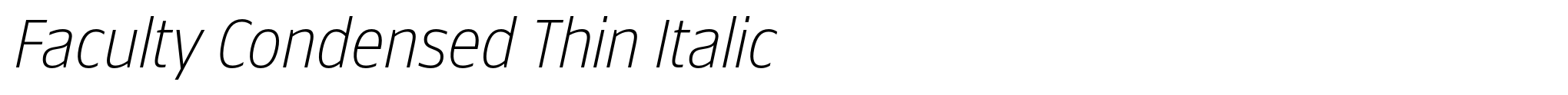 Faculty Condensed Thin Italic image